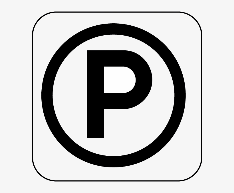 Png B/w - Parking Symbol Black And White, transparent png download
