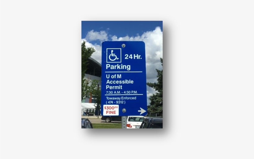 Accessible Parking Sign - University Of Manitoba, transparent png download