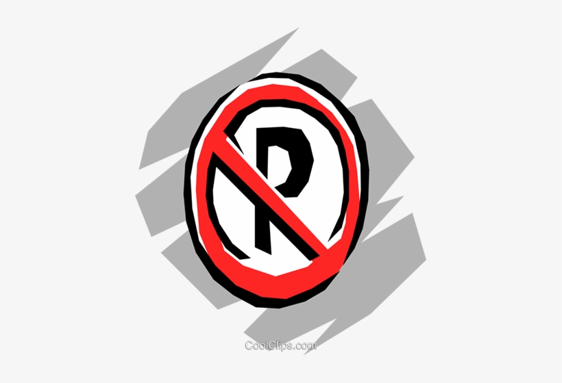No-parking Sign Royalty Free Vector Clip Art Illustration - Parking, transparent png download