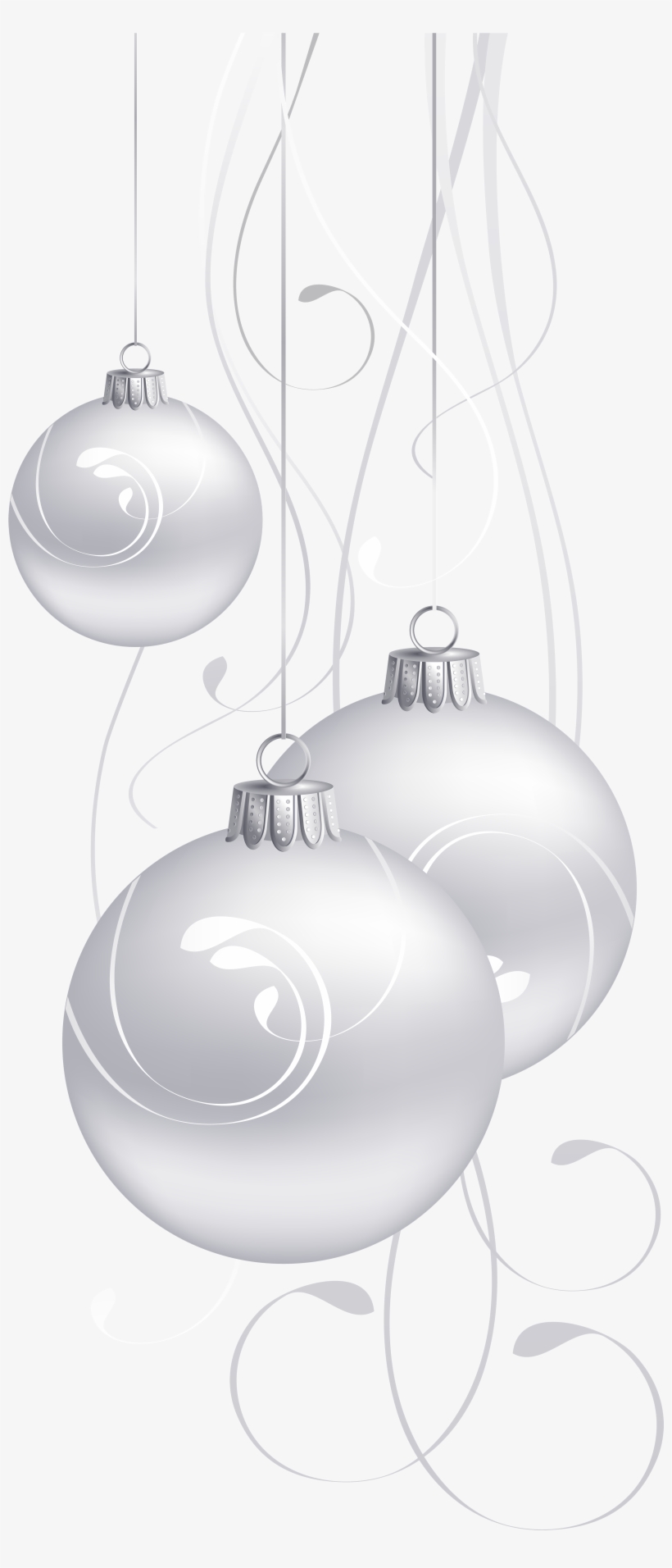 White Christmas Balls Png, transparent png download