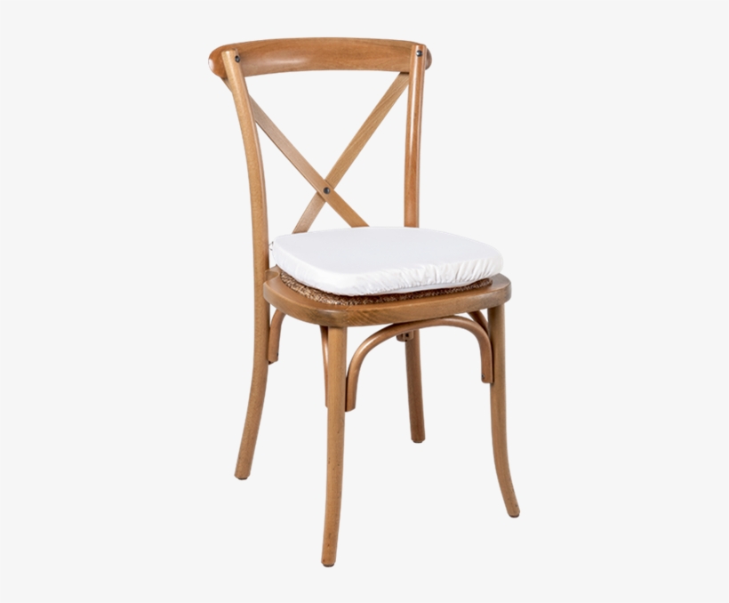 Wood Bistro Chair With White Seat Cushion - Sedie Di Legno Nere, transparent png download