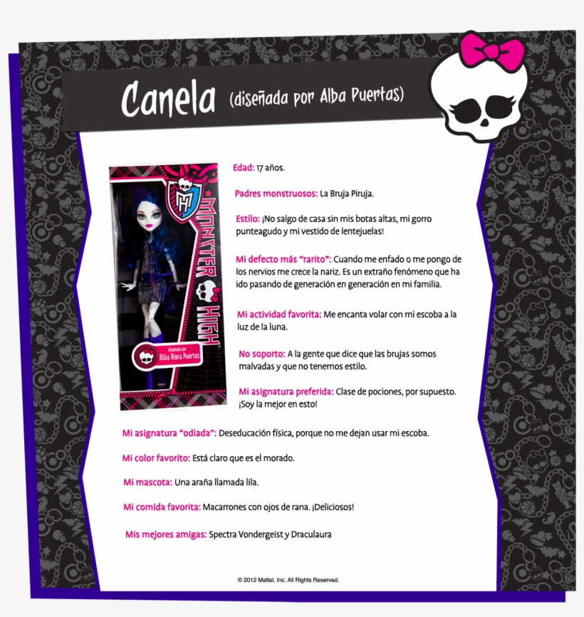 It's In Spanish But Here She Is - Monster High, transparent png download