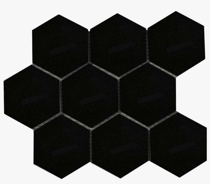 China Super Black Marble Hexagon Mosaic Floor Tile - Tile, transparent png download