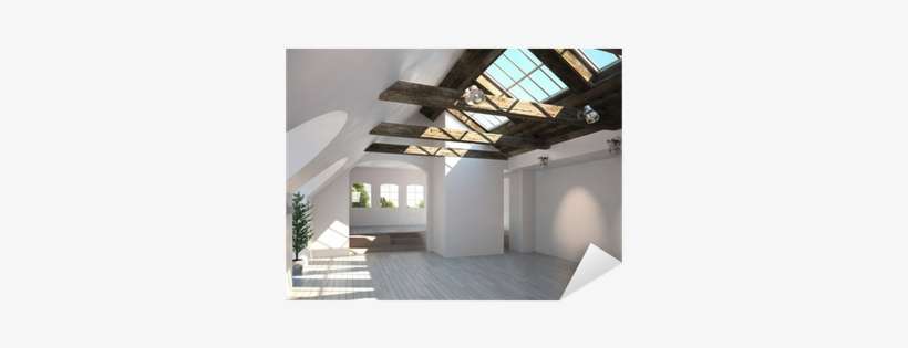 Empty Room With Rustic Timber Ceiling And Skylights - Residential Skylights, transparent png download