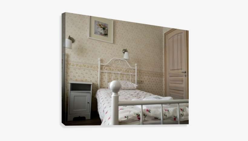 Empty Hotel Room Canvas Print - Bedroom, transparent png download