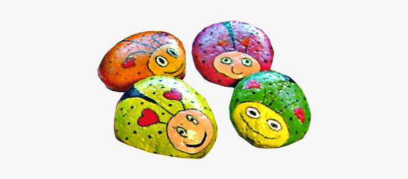 Painted Rocks, Love Bugs - Painted Rocks Transparent Background, transparent png download