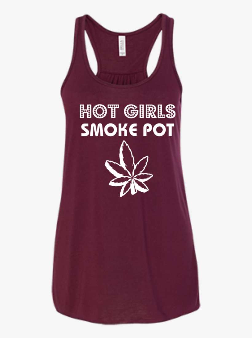 Hot Girls Smoke Pot Flow Tank - Super Mom Racerback Tank! - Maroon Medium, transparent png download