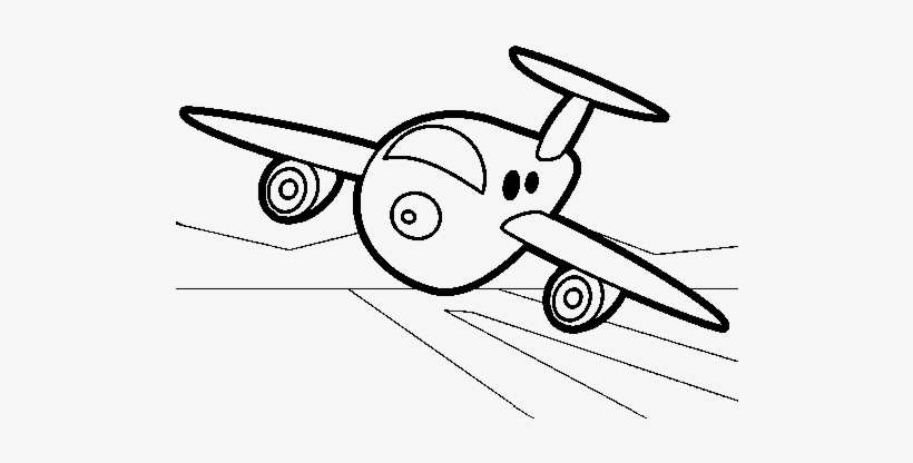Cartoon Plane Outline, transparent png download