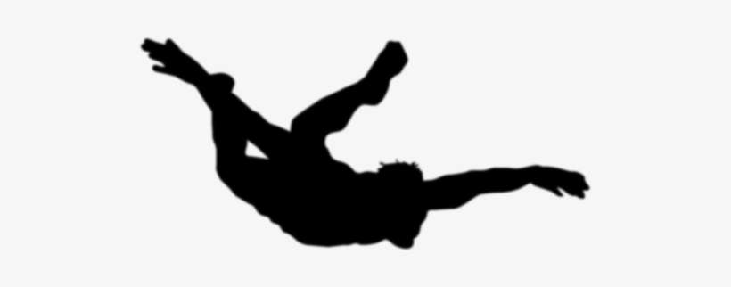 Dibujo De La Sombra De Un Hombre En Caída Libre - Hombre En Caida Libre, transparent png download