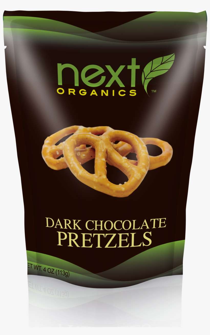 Next Organics Dark Chocolate Covered Pretzels - Next Organic Dark Chocolate, transparent png download