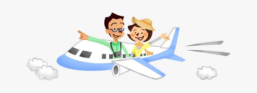 Pareja Que Viaja En Avión - Family Traveling Clipart Png, transparent png download