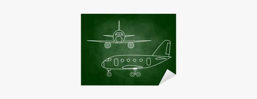 Vinilo Pixerstick Dibujo Aviones En La Pizarra • Pixers® - Douglas Dc-8, transparent png download