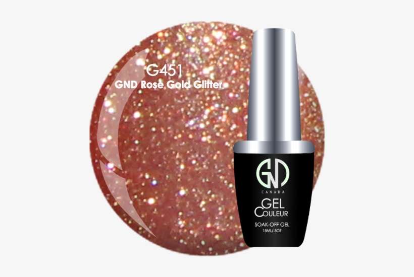 Gnd Rose Gold Glitter Gnd G451 One Step Gel - Nail Polish, transparent png download