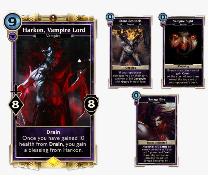 [custom Card] Harkon, Vampire Lord - Elder Scrolls Legends Vampire Lord, transparent png download