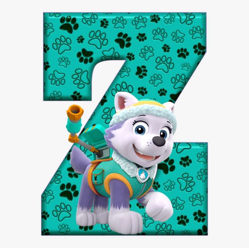 *✿**✿*z*✿**✿*de Alfabeto Decorativo - Abecedario De Paw Patrol, transparent png download