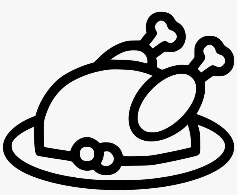 Turkey Meat Dinner Feast - Icon, transparent png download