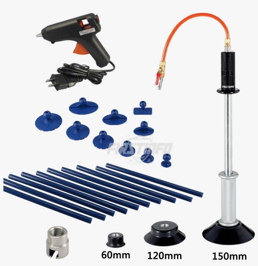 Air Dent Puller 10 Pcs Damage Repair Hot Glue Gun Set - Fit Tools Air Suction Dent Puller Remover, transparent png download