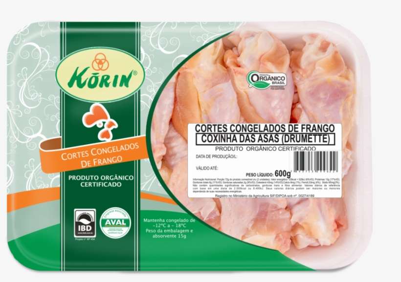 Coxinha Da Asa Frango Orgânica Congelada 600g Su10 - Korin, transparent png download