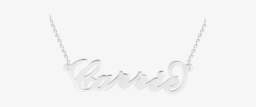 New Carrie Style Name Necklace - Silver, transparent png download