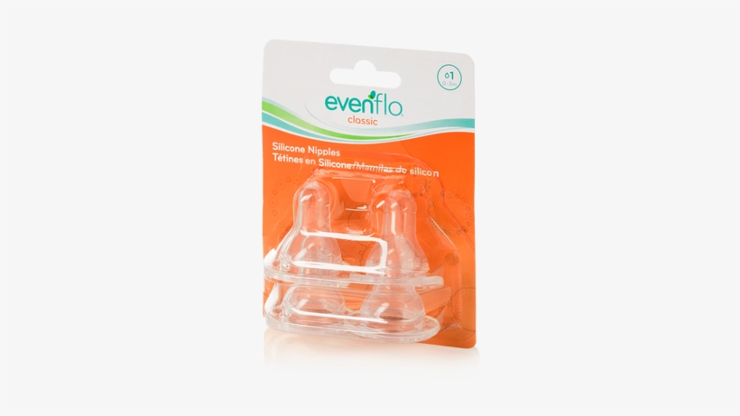 Evenflo Classic Silicone Nipples, 4-pk - Evenflo 4 Pack Classic Silicone Nipple, transparent png download
