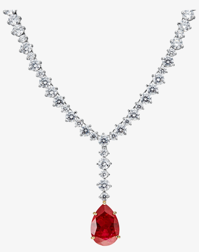 Angelina Pendant Necklace Red - Precia Gem Jewellery Malabar, transparent png download