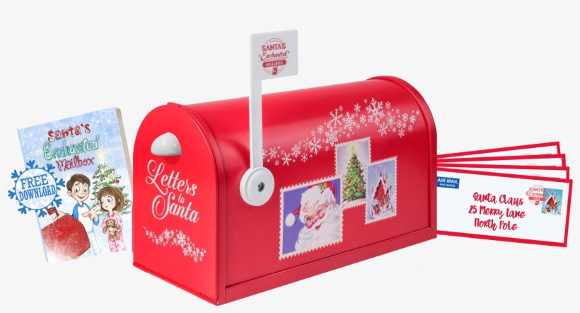 Santa's Enchanted Mailbox - Santa Claus Enchanted Mailbox, transparent png download