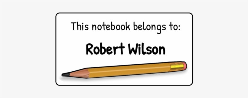 "this Notebook Belongs To" Classroom Labels - Label, transparent png download