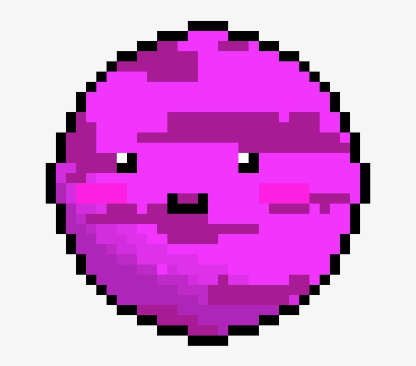 Pink Cute Planet - Deadpool Logo Pixel Art, transparent png download
