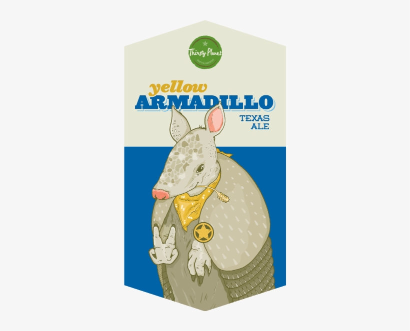 Yellowarmadillo - Thirsty Planet Armadillo, transparent png download