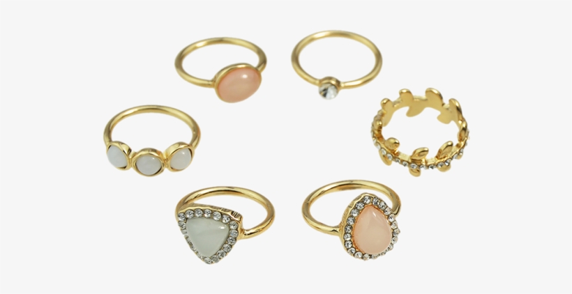 Faux Ópalo Rhinestone De Los Anillos De La Gota De - New Faux Opal Rhinestone Water Drop Rings, Jewelry, transparent png download