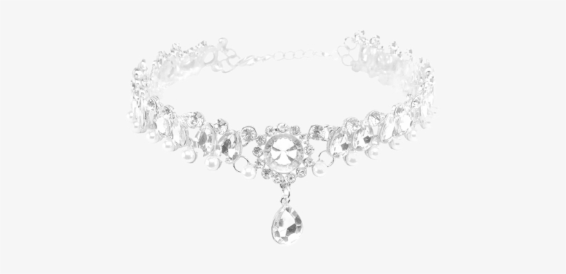 Zaful Faux Collar De La Lágrima De La Piedra Preciosa - Fashion Jewelry Crystal Pearl Chunky Statement Bib, transparent png download