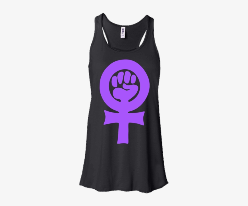 Feminist Symbol T-shirt Smash The Patriarchy - New Genuine Ford Parts Ladies Flowy Racerback Tanktop, transparent png download