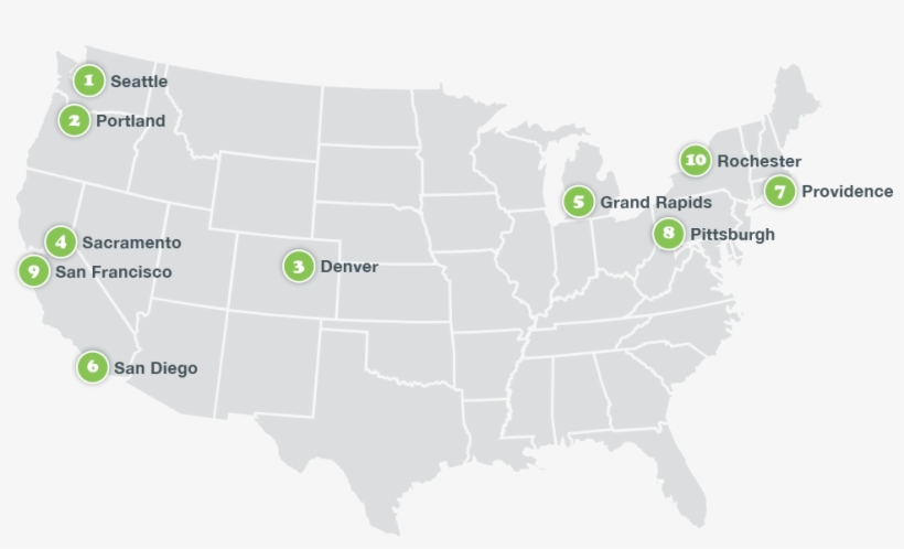 Top 10 Most Hipster U - Most Hipster Cities, transparent png download