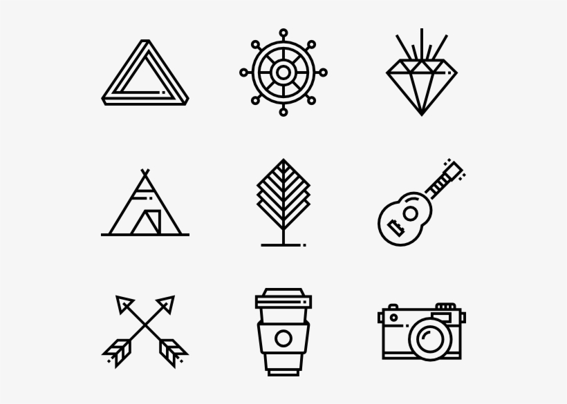 Hipster Style - Hipster Vector Icon Png, transparent png download