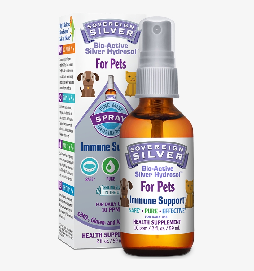 Sovereign Silver Pets Fine Mist Spray Colloidal Silver Drops PNG