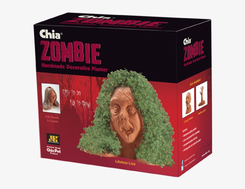 Chia Zombie Woman Box600 - Chia Pet Zombie, transparent png download
