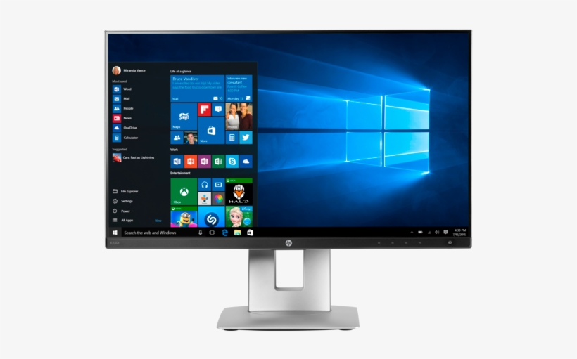Hp Elitedisplay E230t 23-inch Touch Monitor - Hp Elitedisplay E230t, transparent png download