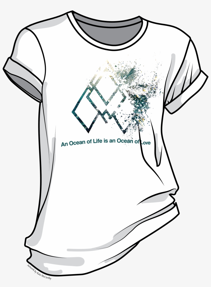 Ocean Explosion Graphic T-shirt - Active Shirt, transparent png download