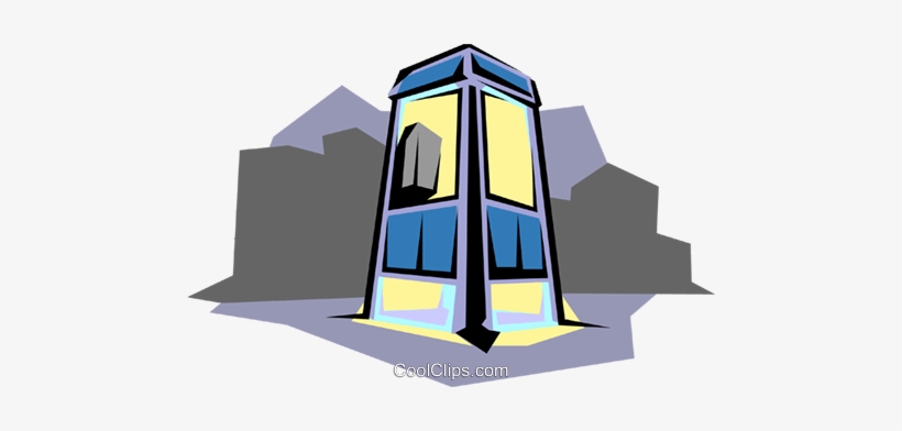 Phone Booth Royalty Free Vector Clip Art Illustration - Phone Booth, transparent png download