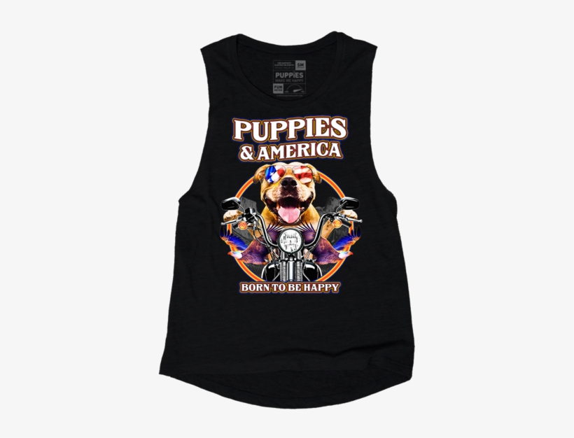Puppies & America - Active Tank, transparent png download