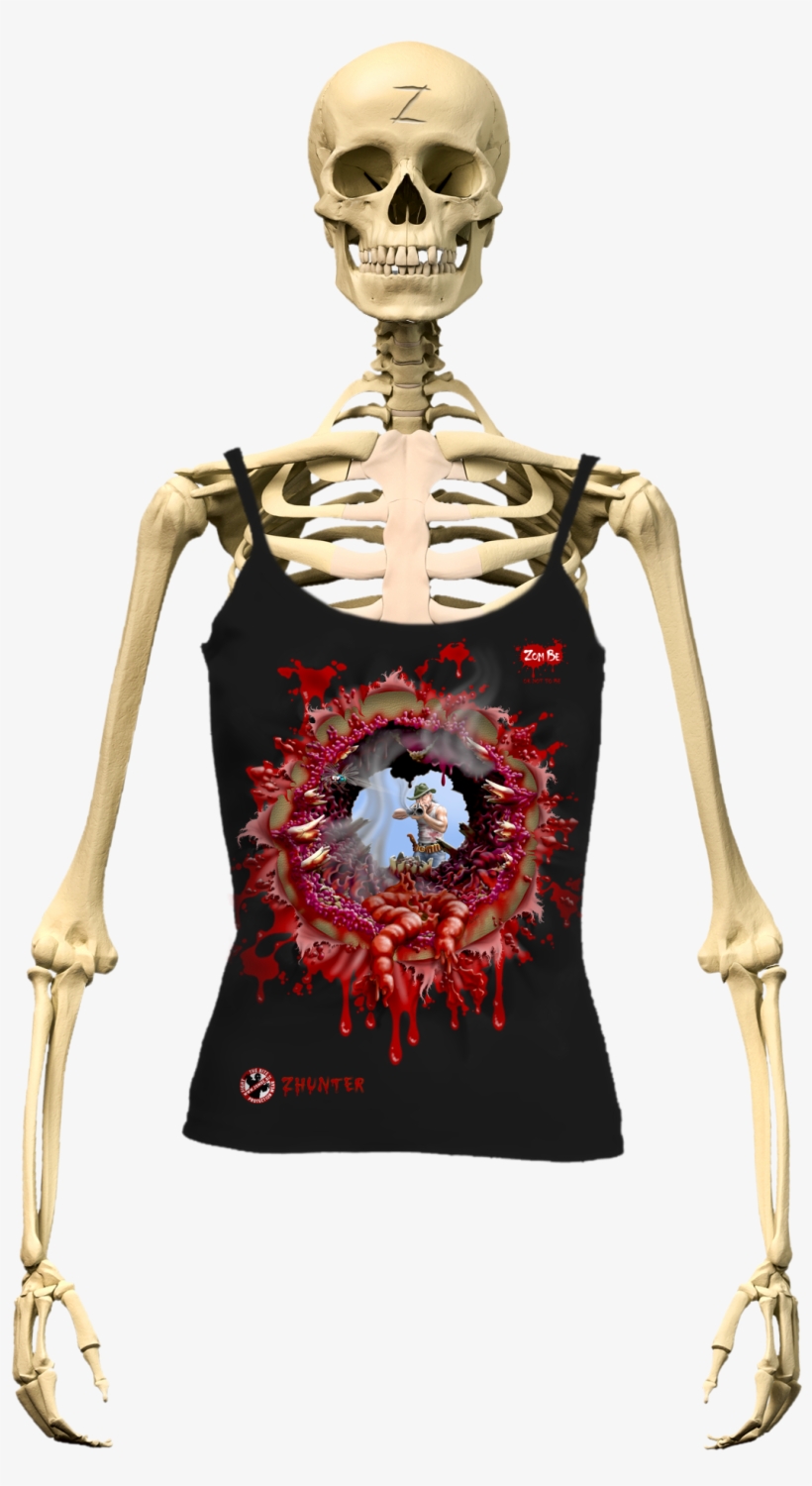 Zombe Top Anti Zombie Zhunter For Women - Art Print: Anatomy Of Male Human Skeleton, Front View, transparent png download