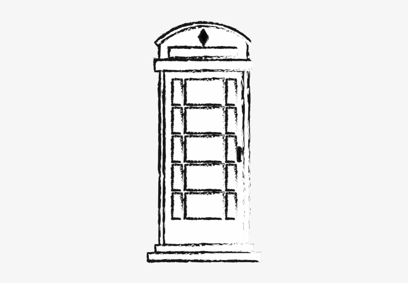 Blurred Silhouette London Phone Booth - London, transparent png download