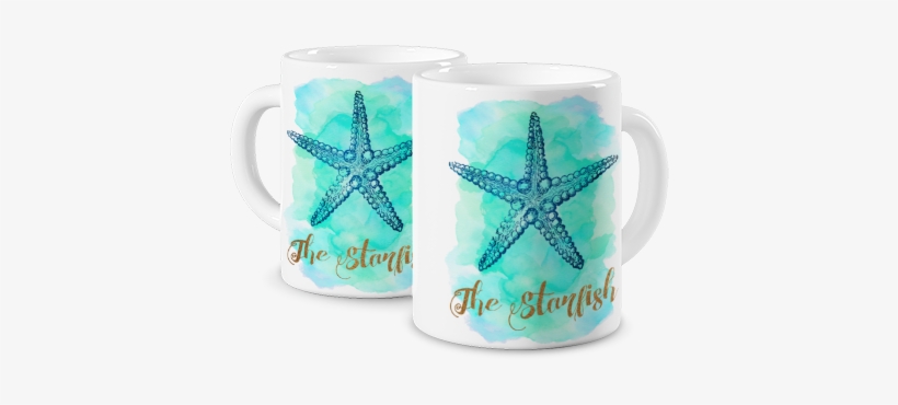 Photo Mug Taza A Color Blue Starfish - Art Print: Lewis' Blue Coral Star, 13x13in., transparent png download