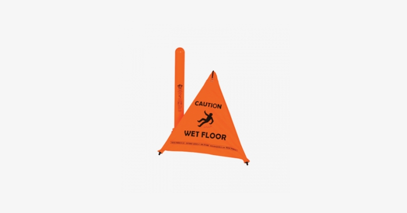 18″ Wet Floor Safety Cone W/ Storage Tube - National Safety Compliance Wfc-18 18" Wet Floor Safety, transparent png download