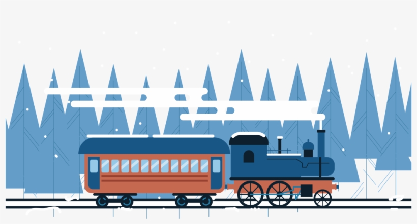 Hand Drawn Cartoon Classical Train Decoration Vector - Train, transparent png download