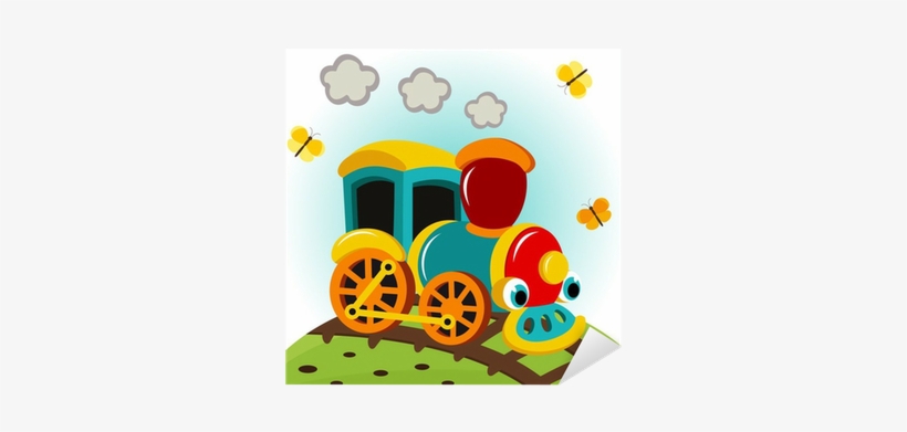 Vector Illustration Sticker • Pixers® • We Live To - Cute Train, transparent png download