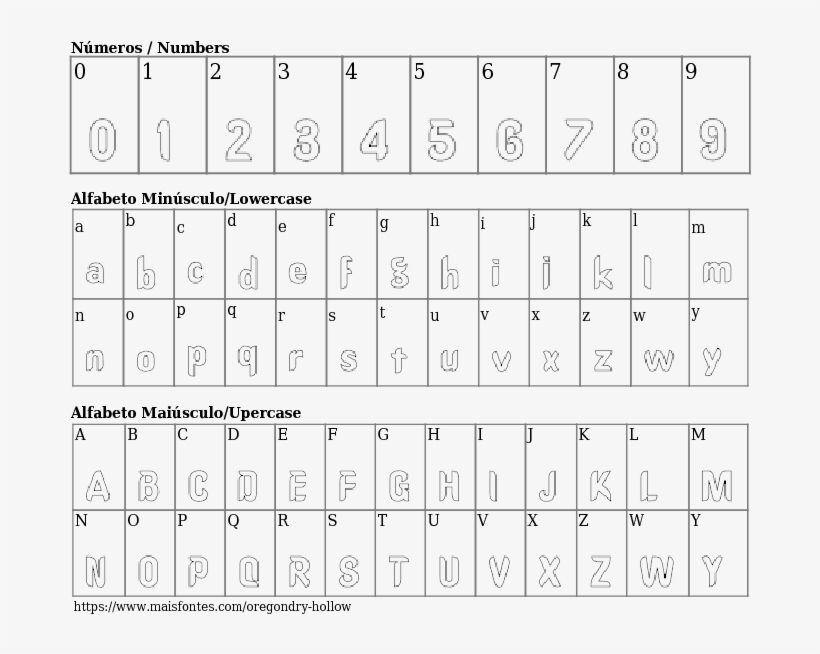 Font Details Oregondry Hollow - Font, transparent png download