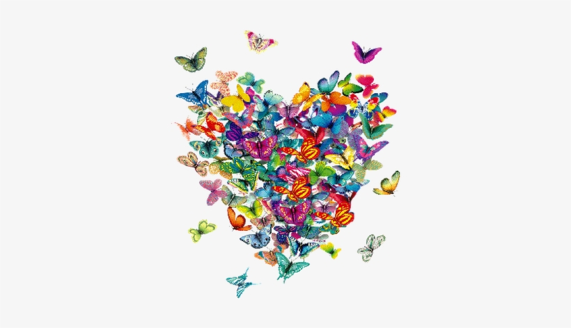 Que Alteran La Reflexión De La Luz Produciendo Colores - Butterfly Heart, transparent png download