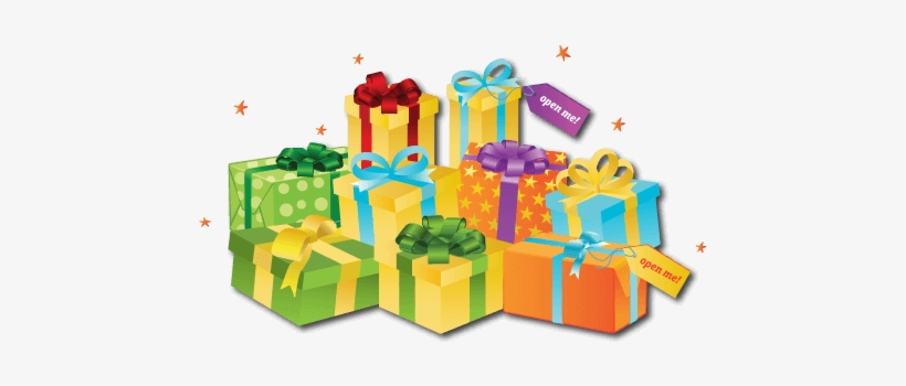Present Pile Stars - Pile Of Presents Png, transparent png download