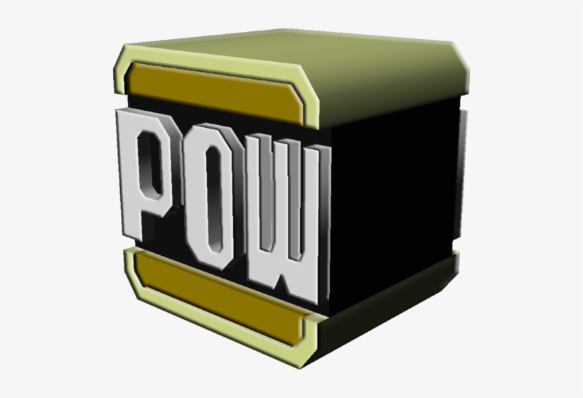 Gold Pow Block - Box, transparent png download